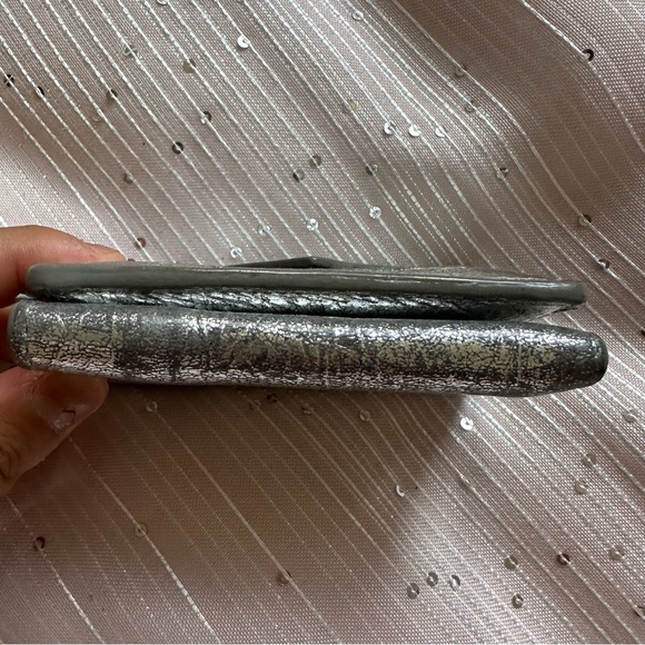 EUC Balenciaga Silver Leather Bifold Wallet Made in Italy - Picture 9 of 10